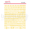 Uniquely Creative - Puffy Gold Alpha Stickers - Uppercase