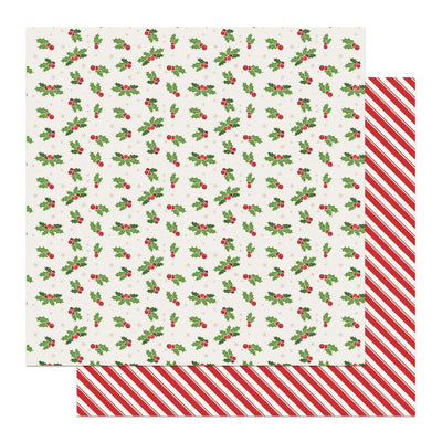 Photo Play - Up on the Rooftop Paper - Holly Stripe