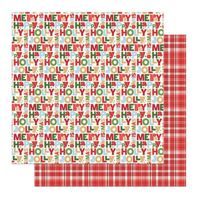 Photo Play - Up on the Rooftop Paper - Jolly Plaid
