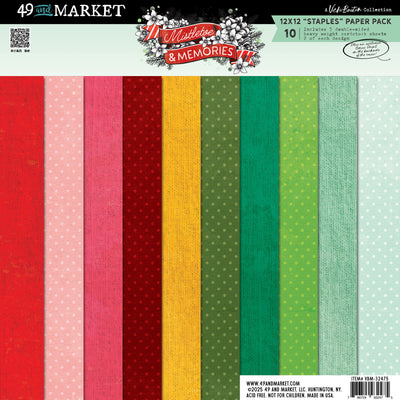 49 and Market - Mistletoe & Memories 12x12 Staples Paper Pack