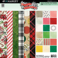 49 and Market - Mistletoe & Memories Paper Pad 12"X12" 24/Pkg