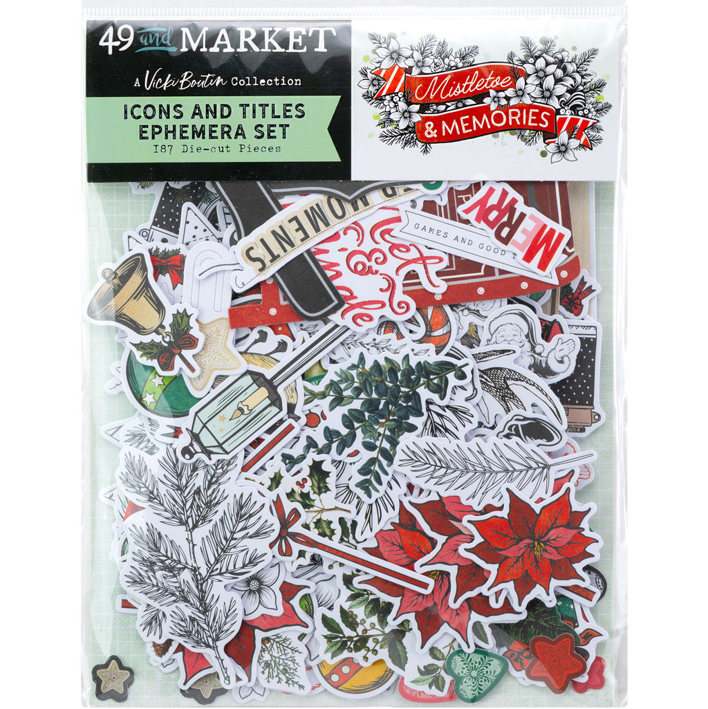 49 and Market - Mistletoe & Memories Icons Die Cuts 82/Pkg
