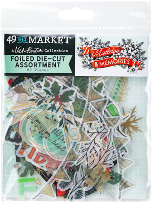 49 and Market - Mistletoe & Memories Foiled Die Cuts 82/Pkg