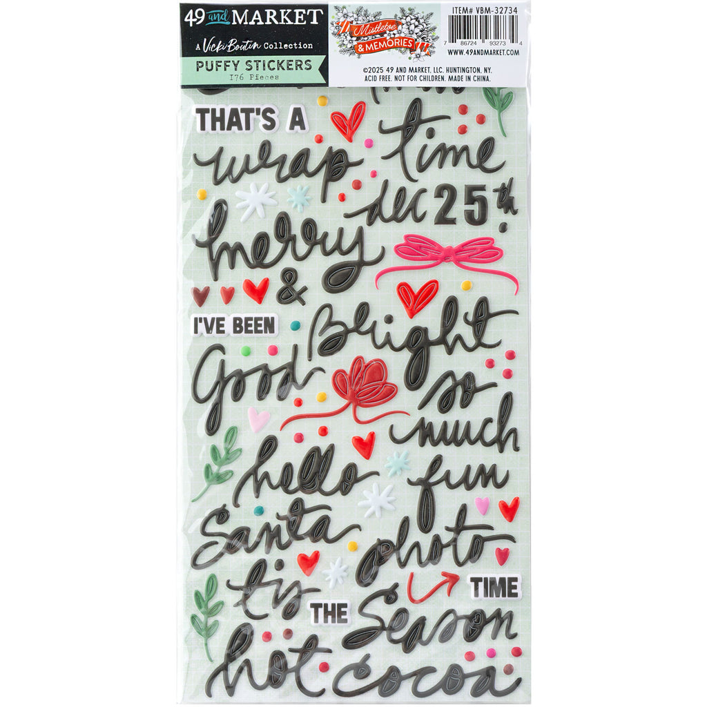 49 and Market - Mistletoe & Memories Puffy Stickers