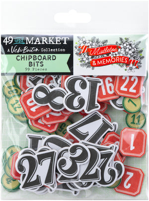 49 and Market - Mistletoe & Memories Chipboard Bits 99/Pkg