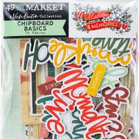 49 and Market - Mistletoe & Memories Chipboard Basics 55/Pkg