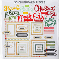 49 and Market - Mistletoe & Memories Chipboard Basics 55/Pkg