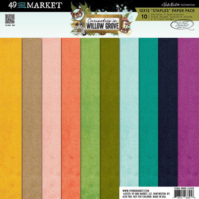 49 And Market - Curiosities In Willow Grove Staples 12x12 Paper Pack