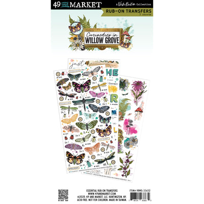 49 And Market - Curiosities In Willow Grove Essentials Rub-Ons