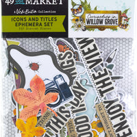 49 And Market - Curiosities In Willow Grove Icons And Titles Ephemera Set