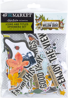49 And Market - Curiosities In Willow Grove Icons And Titles Ephemera Set