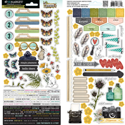 49 And Market - Curiosities In Willow Grove Cardstock Stickers