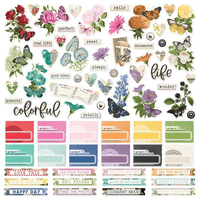Simple Stories - Simple Vintage Essentials Color Palette Cardstock Stickers 12