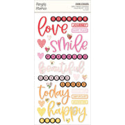 Simple Stories - Simple Vintage Essentials Color Palette Foam Stickers 59/Pkg - Titles