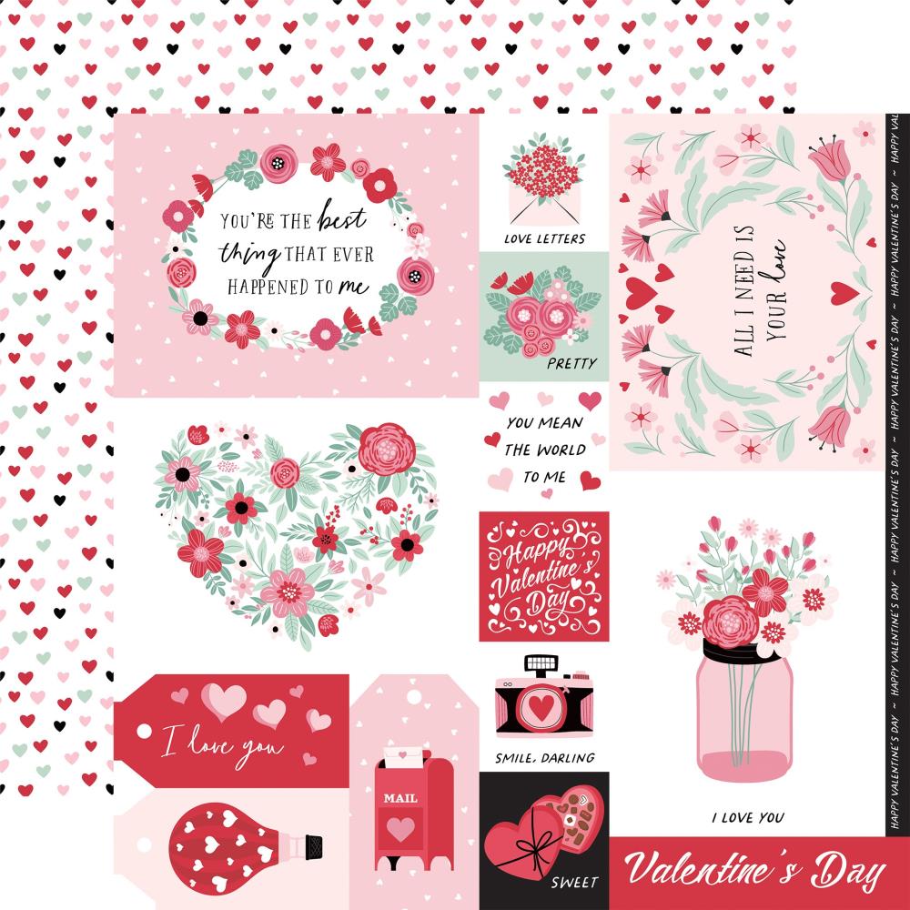 Echo Park - Valentine's Day Paper - Multi Journaling Cards