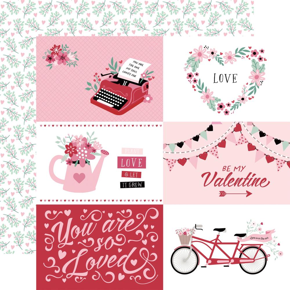 Echo Park - Valentine's Day Paper - 6X4 Journaling Cards