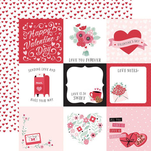 Echo Park - Valentine's Day Paper - 4X4 Journaling Cards