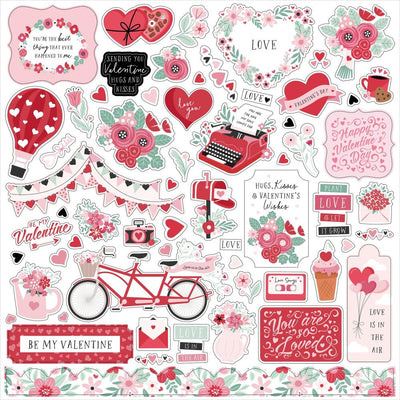 Echo Park - Valentine's Day 12x12 Element Sticker Sheet