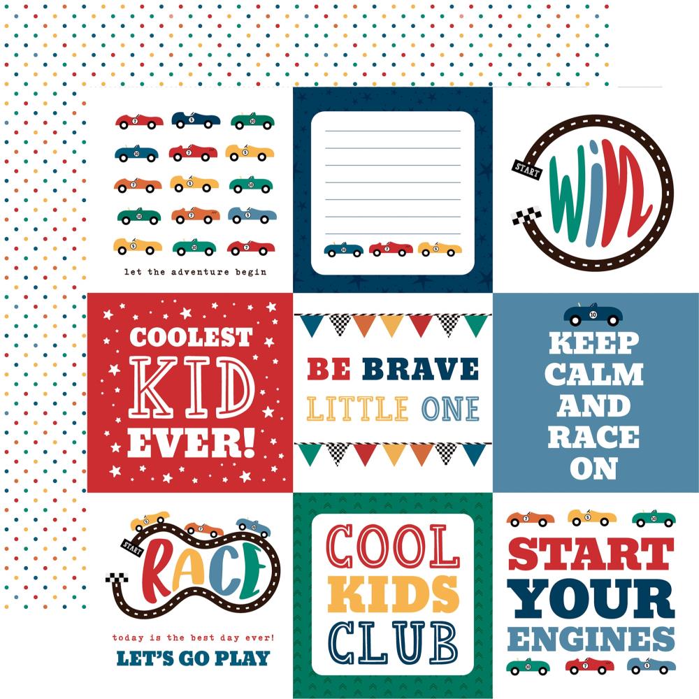 Echo Park - Vroom Paper - 4"X4" Journaling Cards