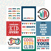 Echo Park - Vroom Paper - 4"X4" Journaling Cards