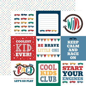 Echo Park - Vroom Paper - 4"X4" Journaling Cards