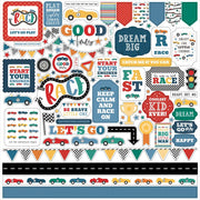 Echo Park - Vroom Cardstock Sticker Sheet 12x12