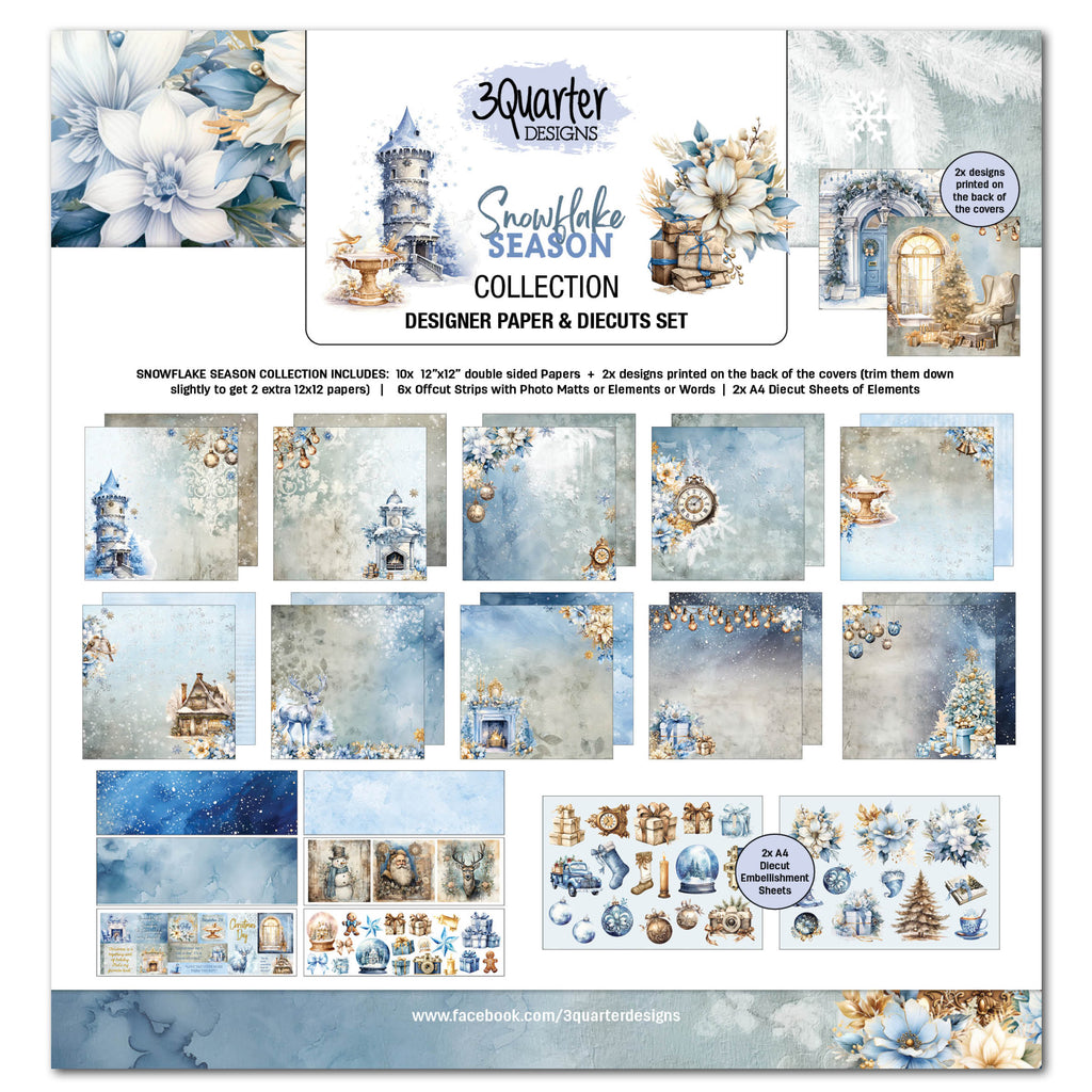 3Quarter Designs - Snowflake Season Collection 12x12