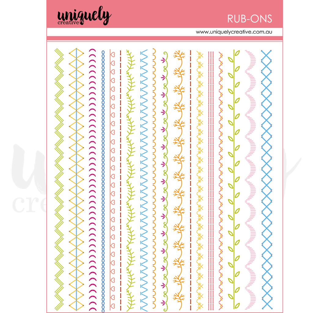 Uniquely Creative - Patchwork Roses Rub-ons