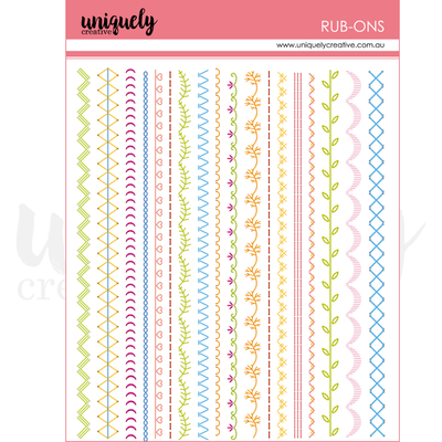 Uniquely Creative - Patchwork Roses Rub-ons