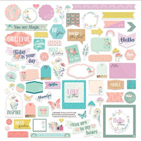 Photo Play - Wildflower Dreams Cardstock Element Sticker Sheet 12x12