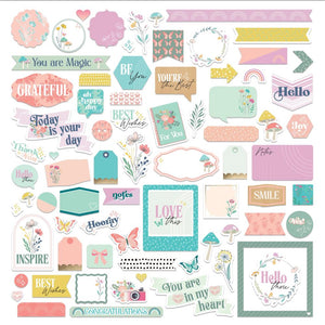 Photo Play - Wildflower Dreams Cardstock Element Sticker Sheet 12x12