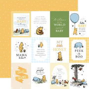 Echo Park - Winnie the Pooh Baby Paper - 3X4 Journaling Cards