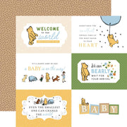 Echo Park - Winnie the Pooh Baby Paper - 6X4 Journaling Cards