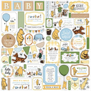 Echo Park - Winnie the Pooh Baby 12x12 Element Sticker Sheet