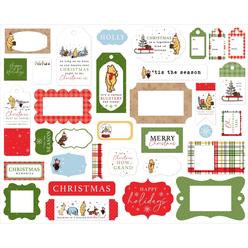 Echo Park - Winnie the Pooh Christmas Frames & Tags Die Cuts