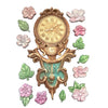 Stamperia - Silicone Mold A5 - Gardens of Time Clock & Flowers