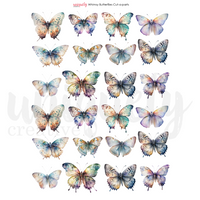 Uniquely Creative - Blossom & Bloom Whimpsy Butterflies Cut-a-Part Sheet