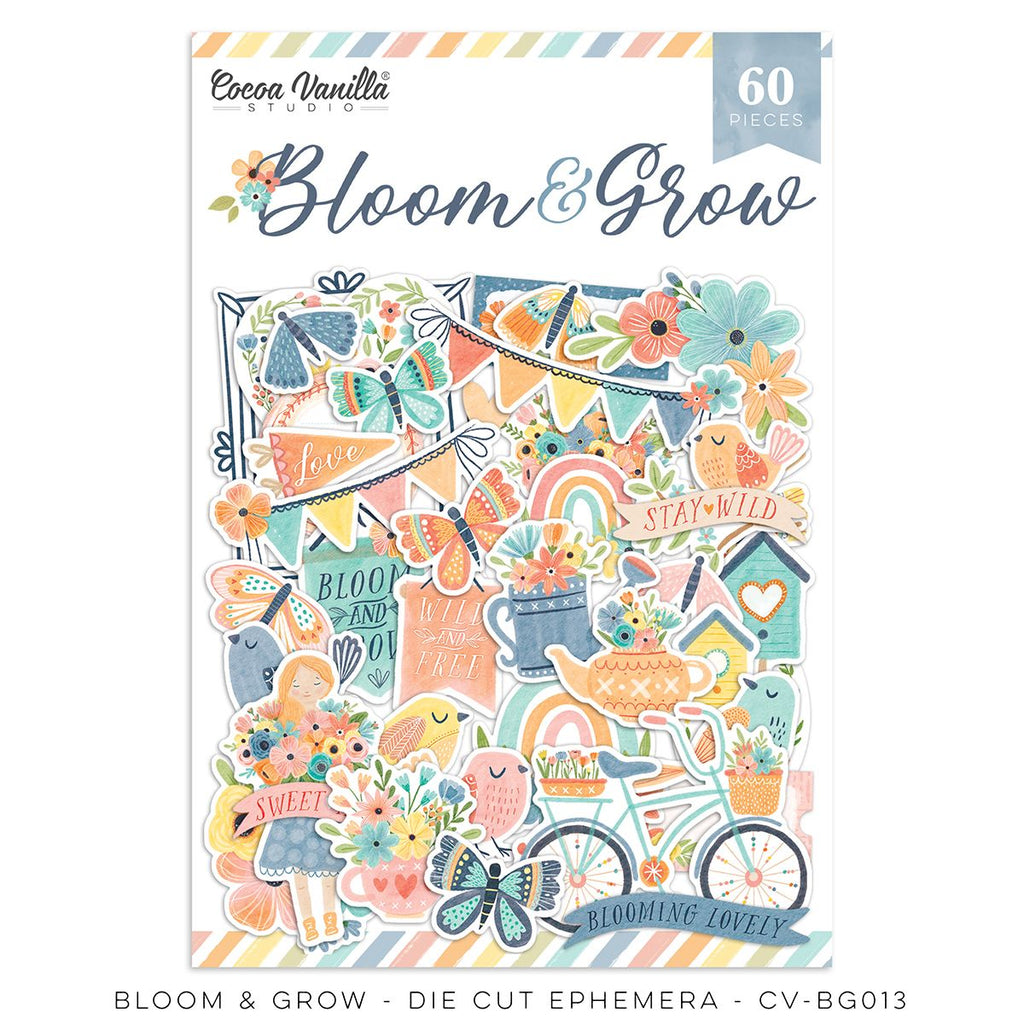 Cocoa Vanilla - Bloom and Grow Die Cut Ephemera