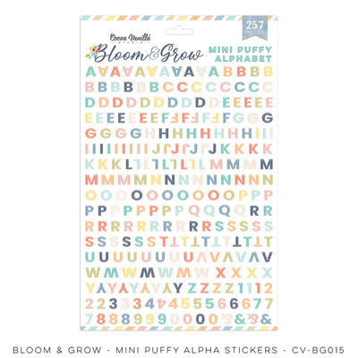 Cocoa Vanilla - Bloom and Grow Mini Puffy Alphabet Stickers