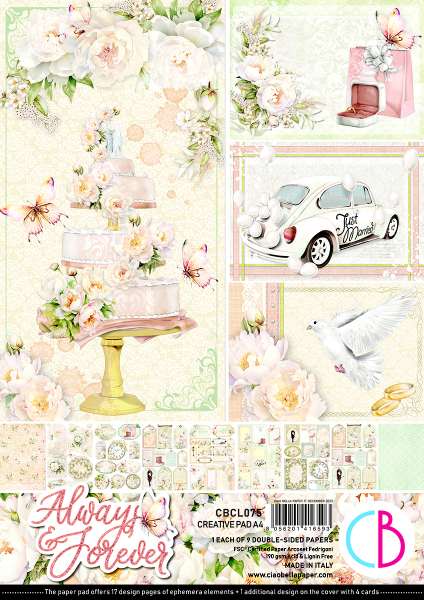 Ciao Bella - Always & Forever A4 Creative Pad 9/Pkg