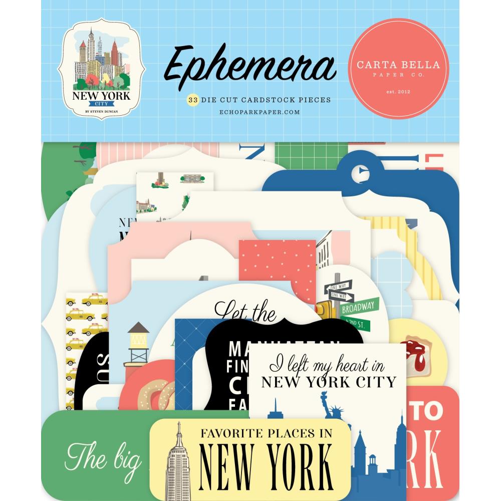 Carta Bella - New York City Ephemera Die Cuts 33/Pkg