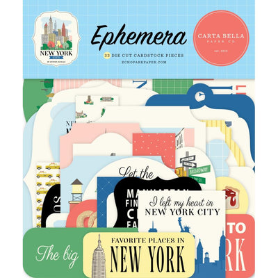 Carta Bella - New York City Ephemera Die Cuts 33/Pkg