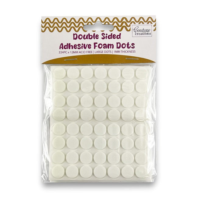 Couture Creations - Double Sided Adhesive Foam Dots - 12mm thick - 224 pcs