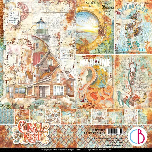 Ciao Bella - Coral Reef 12x12 Paper Pack 12/Pkg