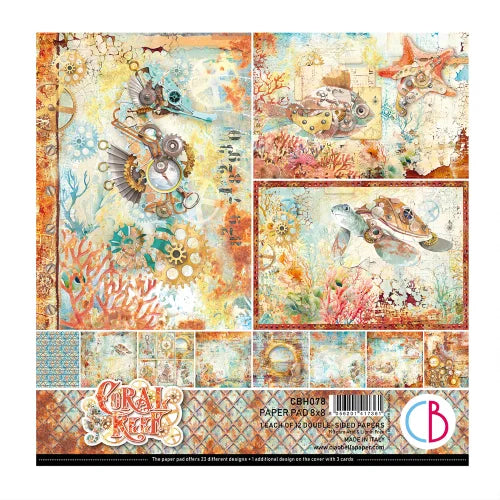 Ciao Bella - Coral Reef 8x8 Paper Pack 12/Pkg
