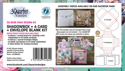 3Quarter Designs - Base Pack Design 2 - Shadow Box + 4 Card/Envelope Blank Kit