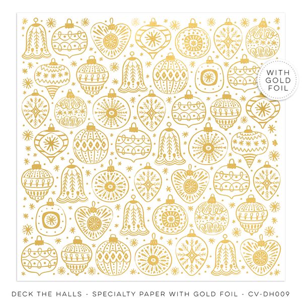 Cocoa Vanilla - Deck the Halls Specialty Paper with Gold Foil