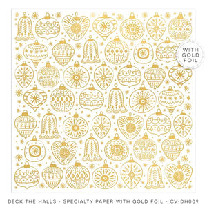 Cocoa Vanilla - Deck the Halls Specialty Paper with Gold Foil