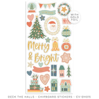 Cocoa Vanilla - Deck the Halls Chipboard Stickers