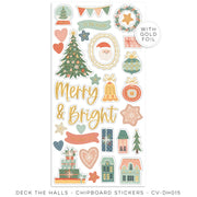 Cocoa Vanilla - Deck the Halls Chipboard Stickers